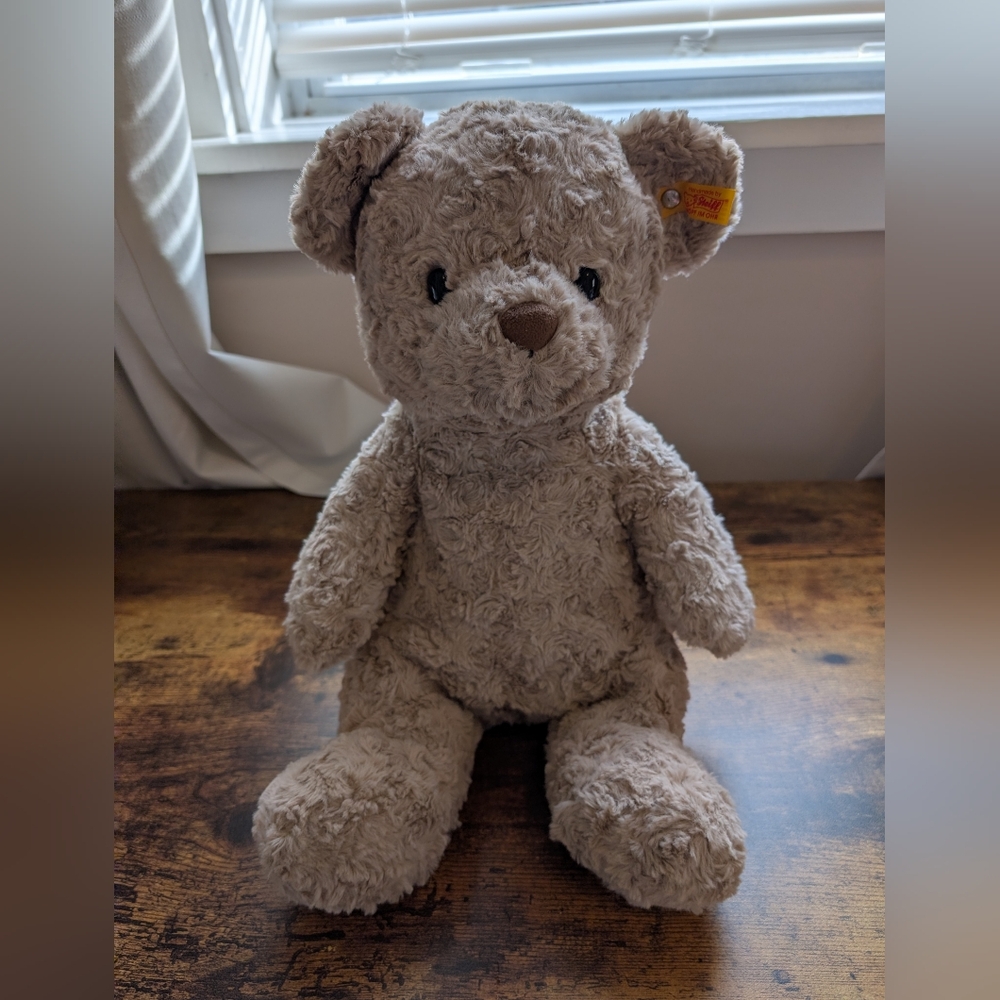 Steiff Honey Beige Plush Teddy Bear - Soft Kids Toy Made In Germany GUC